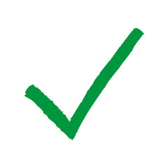 green check mark icon on white background 