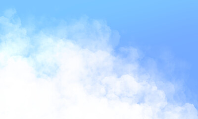 Sky with beautiful clouds. Cloud background. Blue cloud texture background. White Clouds on blue background.