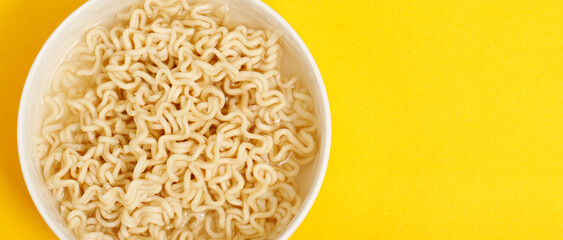 instant noodles in white bowl