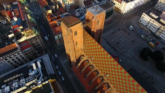 Aerial: Saint Mary Magdalene Church in Wroclaw