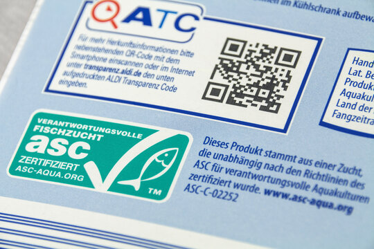Verpackung Speisefisch mit ASC-Siegel
