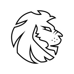 Lion Head Logo, Best for Emblem or Mascot, shield vector logo design template, Universal premium elegant creative symbol