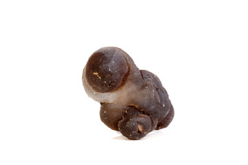 Macro mineral stone Chalcedony, Chalcedony screed on a white background