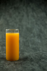 Fresh orange juice glass