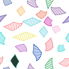 abstract vector seamless pattern. multicolored quadrilateral shapes on white background
