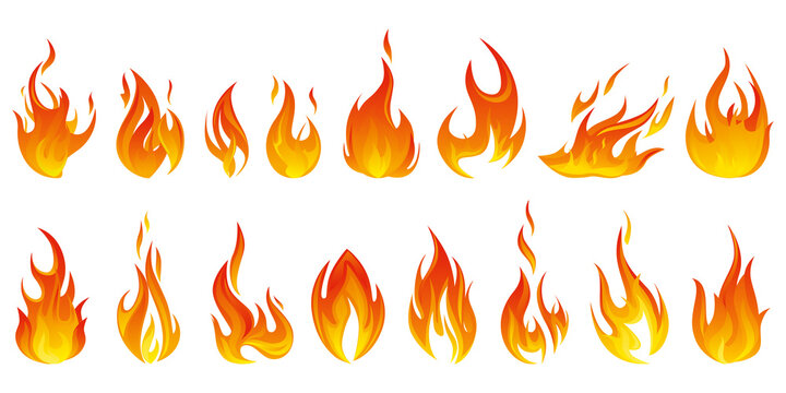 Fire Flame Icon Set