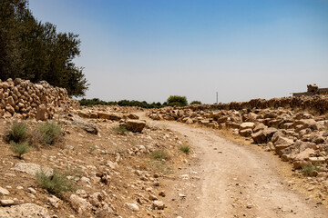 Fototapeta premium Dara ancient city, Mardin Turkey. old town market area, square.