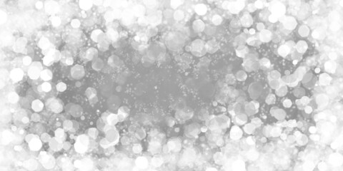 Floating white bokeh black background white stardust 3D illustration