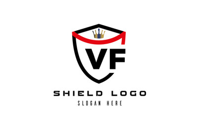 creative shield latter logo vector