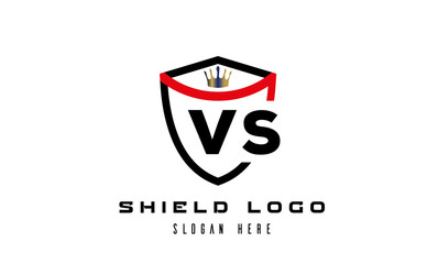 creative shield latter logo vector