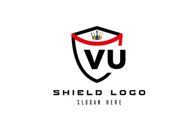 creative shield latter logo vector