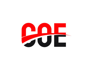 COE Letter Initial Logo Design Vector Illustration