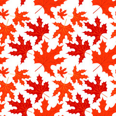 Fototapeta premium Vector autumn leaves. Beautiful leaves in different shades.