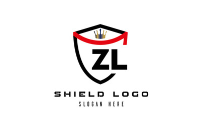 creative shield latter logo vector