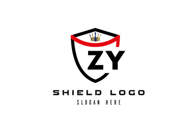 creative shield latter logo vector
