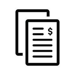 Accounting, report, finance icon. Black vector graphics.
