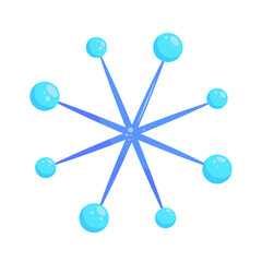 vector icon of atomic molecule chemical reaction