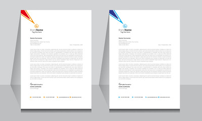 Letterhead format template, business style letterhead design template. Company letterhead template designs. Letterhead, Template.