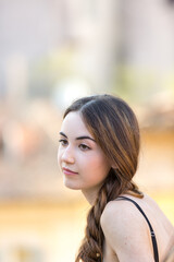 Obraz premium Young woman outdoors in Rome, Italy