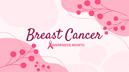 Breast cancer awareness month banner wallpaper