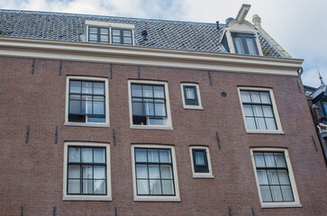 city canal houses in Amsterdam
