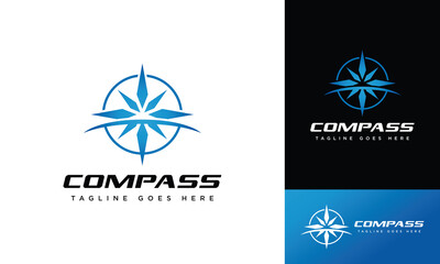 Compass logo design creative, icon, symbol, vector,sport