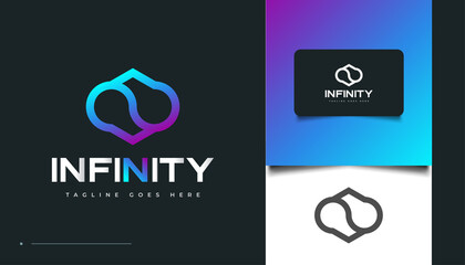 Colorful Infinity Logo Design with Modern Style. Infinite Symbol for Business or Technology Logos