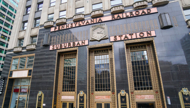 Pennsylvania Railroad Suburban Station in Philadelphia - PHILADELPHIA / PENNSYLVANIA - APRIL 6, 2017
