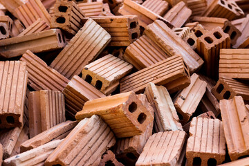 The red brown brick  texture background