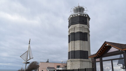 Anapa lighthouse. Anapa is a resort town. Krasnodar region. Russia.