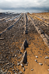 Flysch in basque country coast
