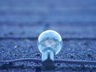 light bulb on roof