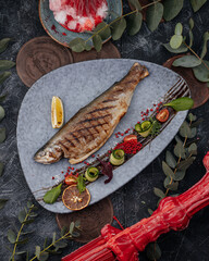 fish on a beautiful plate