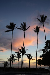 sunset over the beach