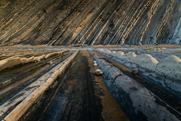 Flysch in basque country coast