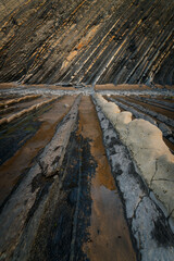 Flysch in basque country coast