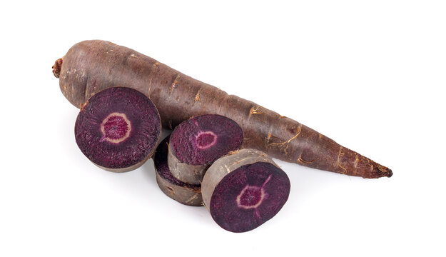 Purple Carrot Isolated On White Background