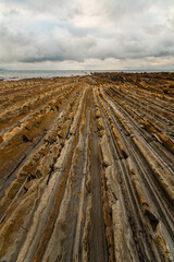 Flysch in basque country coast