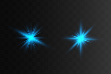 Glowing blue Light effect. Vector illustration