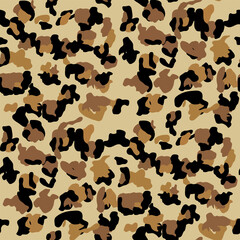 Fashionable Leopard Seamless Pattern. Stylized Spotted Leopard Skin Background for Fashion