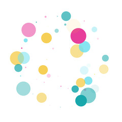 Bokeh confetti circles decoration holiday background.