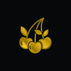 Obraz premium Berry gold plated metalic icon or logo vector