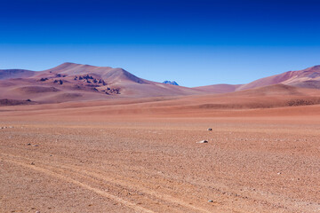 Extreme landscape, off road in San Pedro de Atacama, Chile