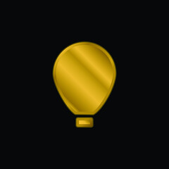 Big Air Balloon gold plated metalic icon or logo vector