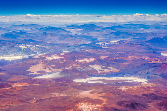 Atacama Desert Aerial View. Chile