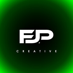 FJP Letter Initial Logo Design Template Vector Illustration