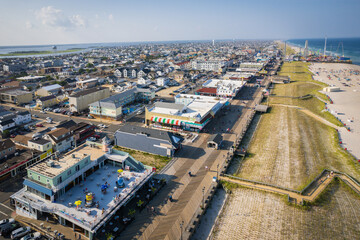 Aerial of Seaside Park New Jersey Shore 