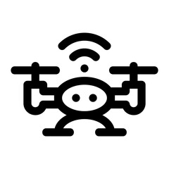 Drone Line Icon Vector