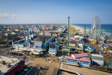 Aerial of Seaside Park New Jersey Shore 