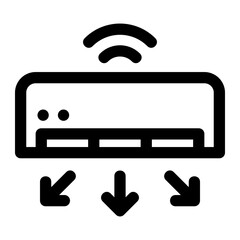 Air Conditioner Line Icon Vector